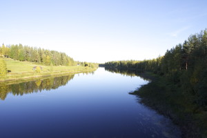 Iijoen varrella kahviteltiin ainoan kerran paluumatkalla